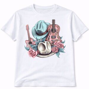 Western Country Floral Graphic T Shirt Trendy Boutique Style Tee Womens White